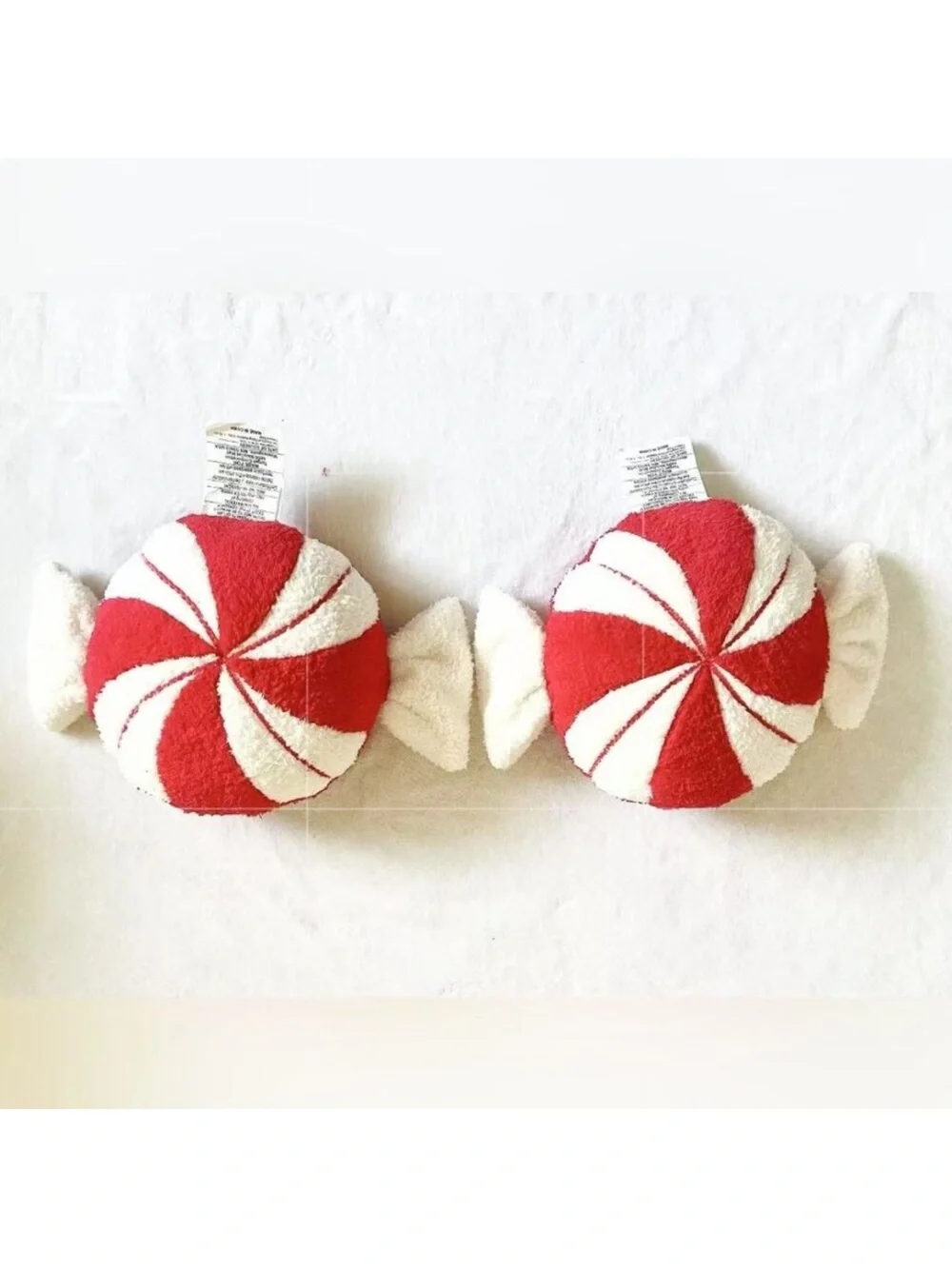 Wondershop Red and White Peppermint Candy Holiday Plush Pillows